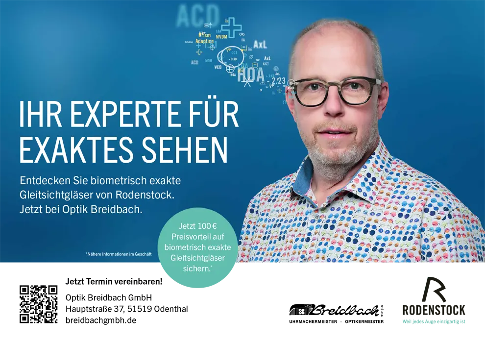 Experte für exaktes Sehen - Optik Breidbach